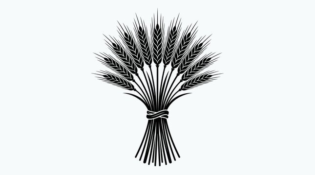 Wheat Sheaf Illustration Vector &ndash; Rustic Agriculture Grain Bundle Botanical Design