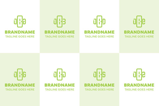 Letters JBA JBB JBD JBE JBG JBJ JBS JBZ Plus Logo Set, suitable for clinic, hospital, pharmacy, medical, or positive brand