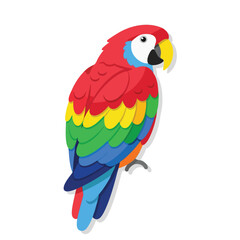 Obraz premium Colorful Parrot Illustration for Nature and Wildlife Themes