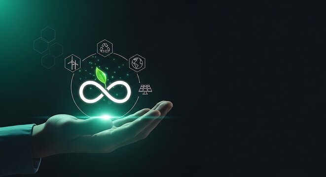 Meta's infinity logo a hand holds the future of connection and the metaverse