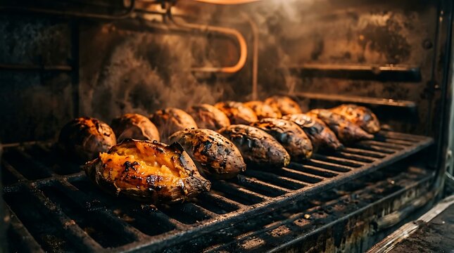Keramik oven yang digunakan untuk memanggang kentang dalam suasana hangat dan tradisional