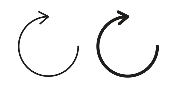 Rotate right icon graphic vectors for website design