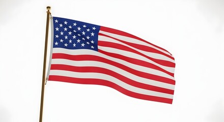 Fototapeta premium Waving american flag stars and stripes symbolizing freedom and patriotism