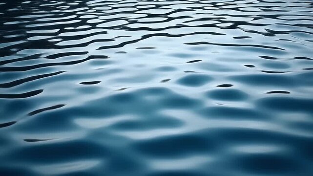 Rippled water surface reflects light on a serene lake at dawn