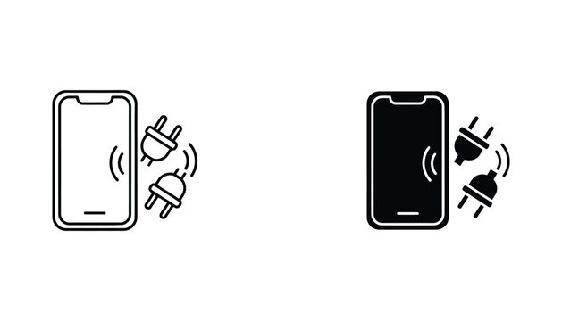 Phone Charging Connection Icon Wireless Power Transfer