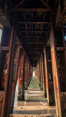 Fototapeta premium Rusty Pier Underside.