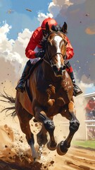 Fototapeta premium Horse Race.