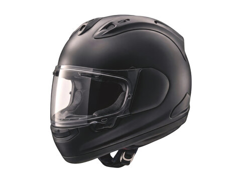 Motorcycle helmet black full face PNG isolated protective safety gear for riders