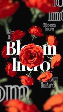3D Floral Bloom Intro - Vertical