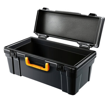 Black tool box isolated on transparent background-