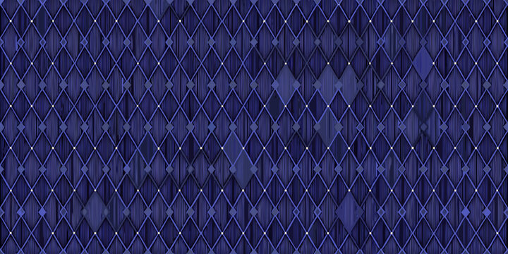 Intricate diamond pattern in shades of purple and dark blue