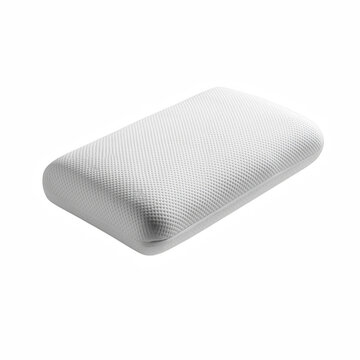 Realistic contour memory foam pillow isolated on transparent background
