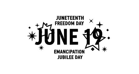 Juneteenth freedom day june 19 emancipation jubilee day graphic © Kapilbiswas