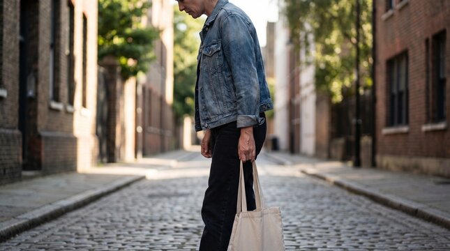 Woman Walking With Concert Tote Bag