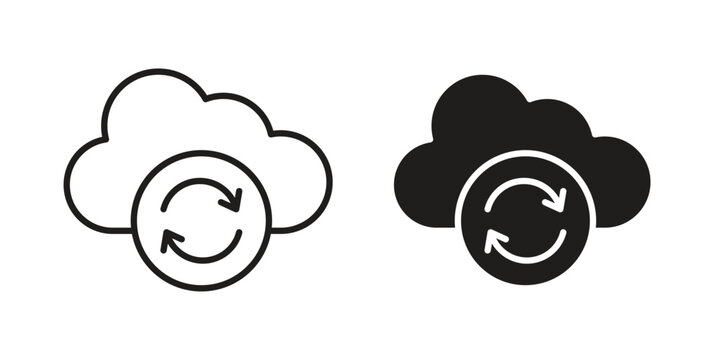 Cloud sync icon for graphic and web projects