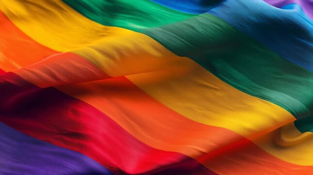 LGBT rainbow wave flag.