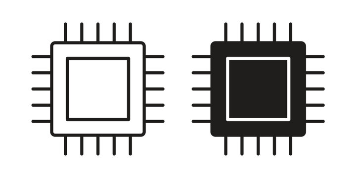 CPU icon for graphic and web projects