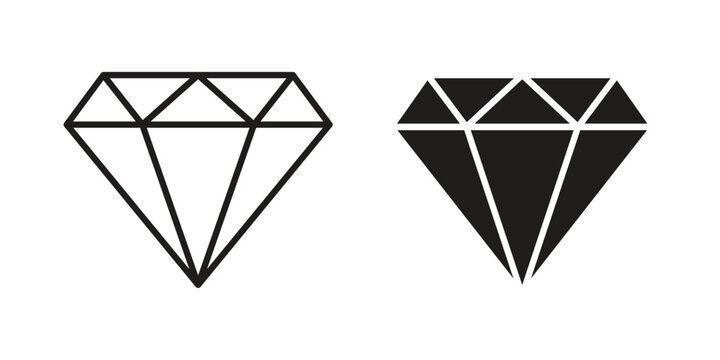 Diamond icon for graphic and web projects