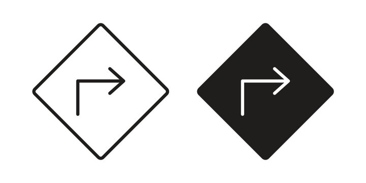 Left right direction icon for graphic and web projects