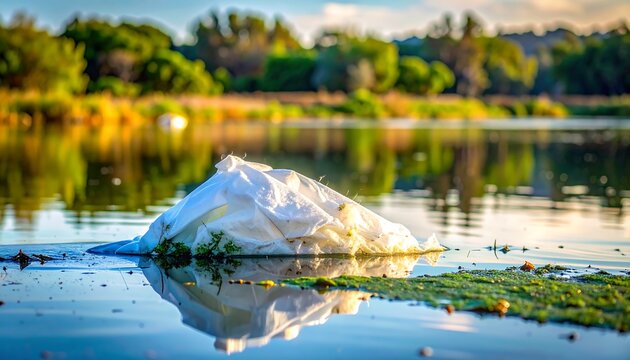 Pollution in river.