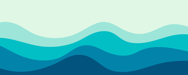 Obraz premium Blue Turquoise Abstract Wave Background
