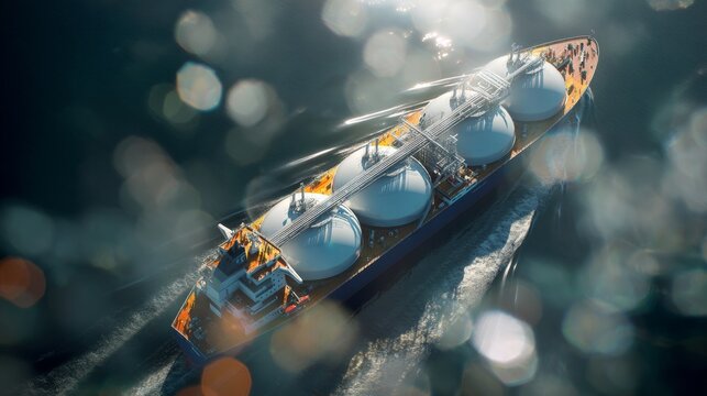 Green horizon: innovative solutions in global gas shipping. Ai evolution. Vast fuel transport: advanced gas carrier with environmental focus. Synthetic life. Neural interface.