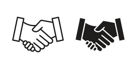 Obraz premium Handshake icon for graphic and web projects