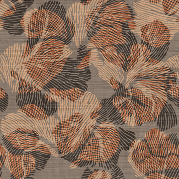 Seamless Etched Earth Botanicals pattern