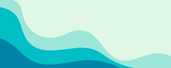 Obraz premium Blue Teal Abstract Wave Background
