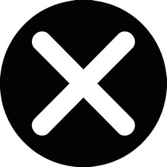 Fototapeta premium Close Button Icon with Circular Outline