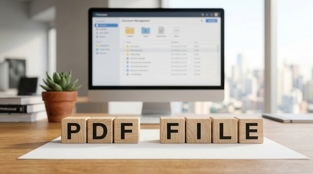 PDF file handling for document sharing and online form storage in a business workflow.