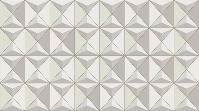 Seamless Geometric Triangle Pattern in Neutral Beige Tones background.