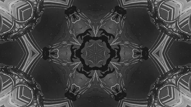 Monochrome Energy Sigil Cyber Abstract VJ Loop 4K Seamless