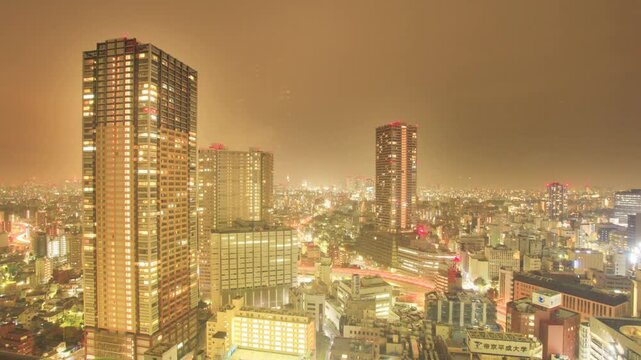 東池袋から望む新宿方向のビル群の二泊三日