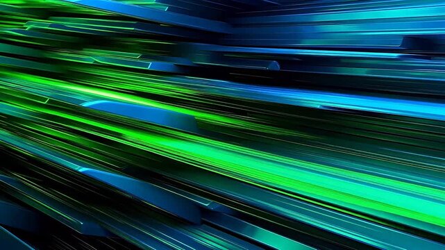 Digital blue and green 3d geometric abstract  background
