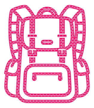  backpack in brick pattern