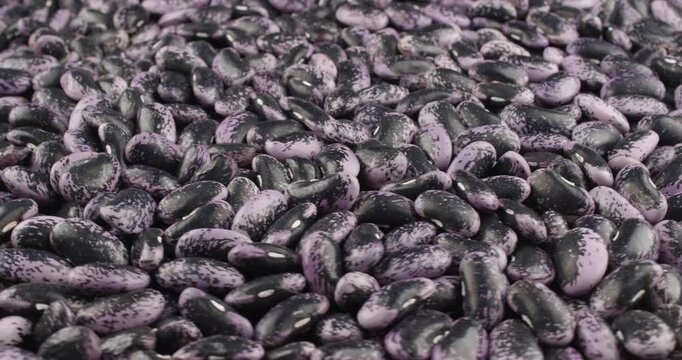 fresh runner beans closeup rotating selective focus 4k 30fps