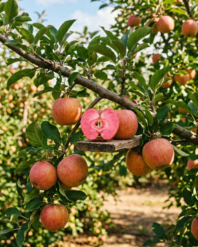 Hidden Rose Apple Tree (Malus domestica)
