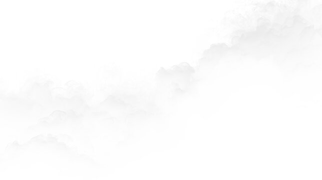 Soft cloud formations drift gently across a transparent background during the day