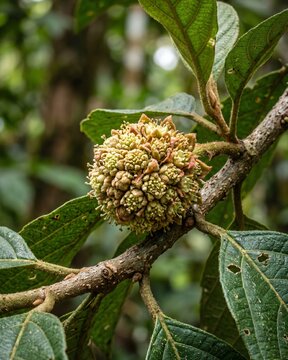 Monkey Jack Flower (Artocarpus hypargyreus) on plant
