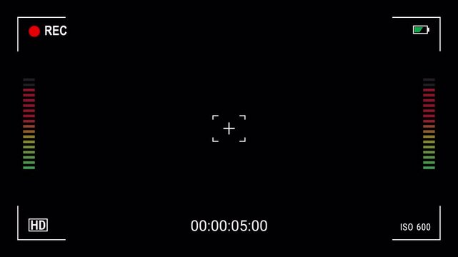  video recorder camera screen with timer bars