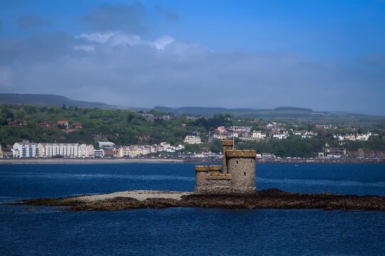 Tower of Refuge view in Douglas town harbour, Isle of Man