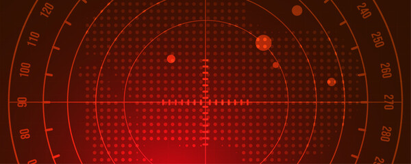 Abstract red target, shooting range on black background. Vector isolated template for business goal. Shooting target success solutions concept. © PixelCurve