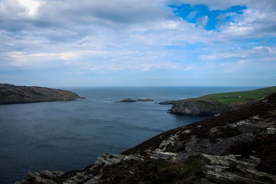 Calf of Man island view by sunny noon, Isle of Man