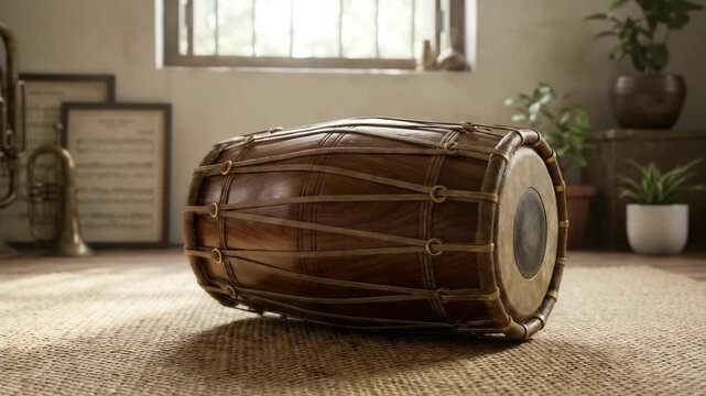 mridangam, double-headed barrel drum central to south indian classical (carnatic) music video