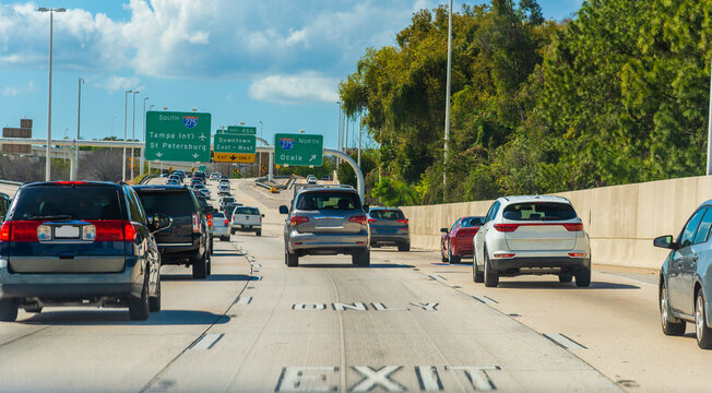 Exit Only written on a freeway in Central Florida