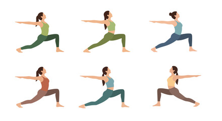 Fototapeta premium A clean flat illustration set of a person in a 