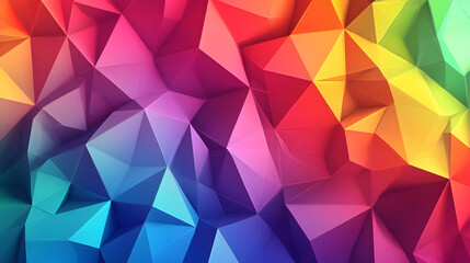 Naklejka premium Colorful low poly abstract with geometric triangles and 3D faceted texture.