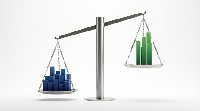 oil supply demand imbalance scale graph concept
