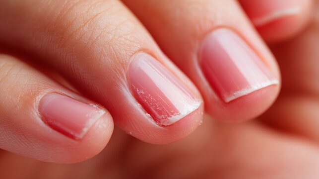White spots on nails indicate leukonychia and possible health issues in a person's hand, showing various nail shapes and lengths